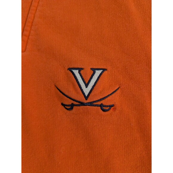 University of Virginia UVA Quarter 1/4 Zip Pullover Cutter & Buck Size S Orange - Picture 3 of 11